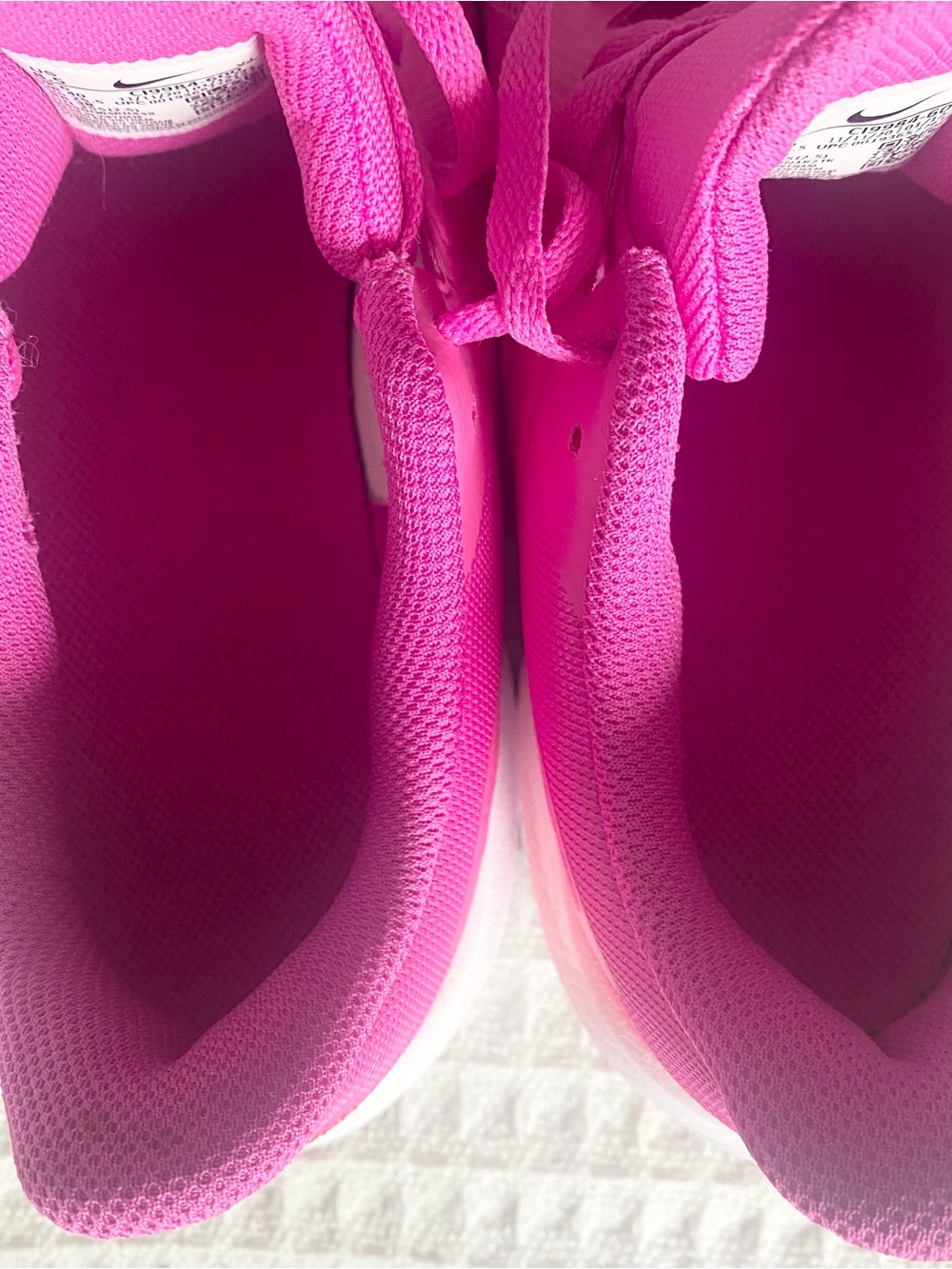 Nike Women's Hot Pink Athletic Running Sneakers with White Swoosh - Picture 7 of 9